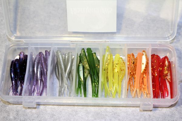 90 Jigs-6pkgs-1 Multi-Color Wiggler Mini Soft Plastic Ice Fishing Crappie  Lot