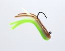 BROWN FLO GREEN TRICOLOR MINIJIG TUBE BAIT