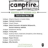 Club Passim Memorial Day campfire. festival - Kim Moberg, Maxfield Anderson, Audrey Peal, Gabriella Simpkins ITR