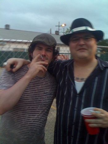 Popper and I backstage in New Orleans.
