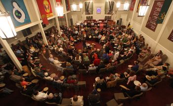 David DiLullo's Mega Drum Circle April 30, 2010... sky cam! by Lori Neumann
