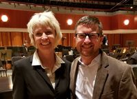 Composer Craig Biondi with Dr. Cynthia Johnson Turner at the 2017 premiere in Athens, GA. 