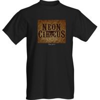 Black Mens T Shirt w/ tooled leather design