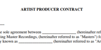 Artist - Producer Contract 