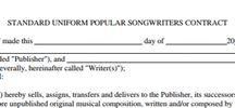 Songwriter Contract 