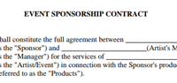 Event Sponsorship Contract 