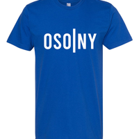 ROYAL BLUE OSONY T SHIRT WITH WHITE LOGO