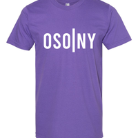 PURPLE OSONY  T-SHIRT WITH WHITE LOGO