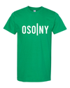 GREEN OSONY T-SHIRT WITH WHITE LOGO