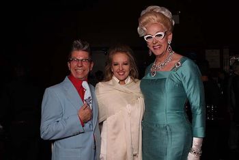 Doris Dear with MAC glitterati Charles V Baran and Stacy Sullivan
