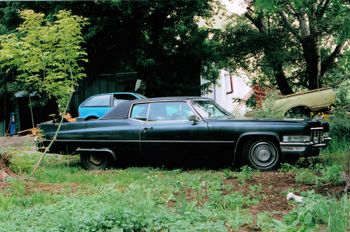 Kimberly, Oregon at Jody’s.  Jody’s boyfriend at the time, Mark, drove us to the gig that night in this bitchin’ loud old Cadillac.  Jack and I sat in the back seat with the double barrell in the rear window bay.  It was a magical night - thanks Jode!
