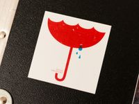 Umbrella Logo Sticker