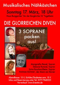 Drei Soprane packen aus - Entertainment hoch 3 mit Stefanie Rummel, Margaretha Bessel, Sylva Bouchard-Beier und Andreas Sommer
