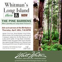 Whitman's Long Island: then & now — THE PINE BARRENS