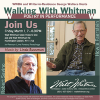 WWBA's "Walking With Whitman" series — poetry & live music