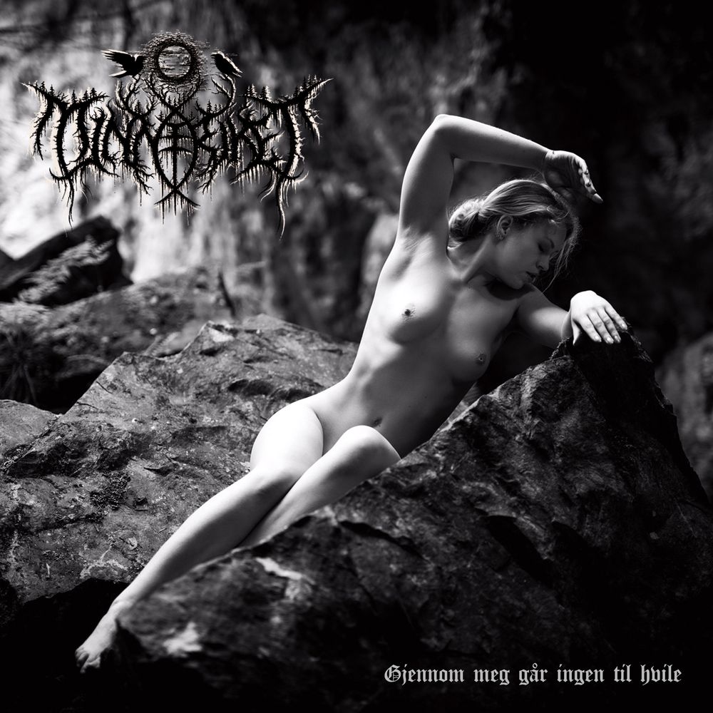 album cover featuring lise marie sommerstad for norwegian romantic black metal album gjennom meg går ingen til hvile by minneriket and stein akslen