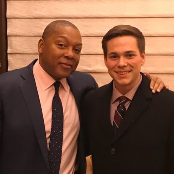 Backstage with Wynton Marsalis after the 2017 JLCO Big Band Holiday concert premiere.
