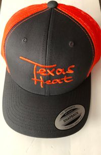 Ballcap, charcoal/neon orange