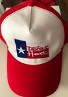 Ballcap, white/red, flag logo