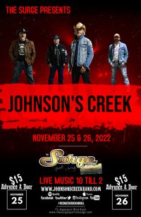 The Surge Presents - Johnson's Creek - A Rockin' Country Weekend
