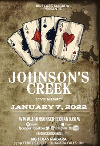 *** Postponed*** Johnson's Creek - Live @ Big Texas Niagara Falls