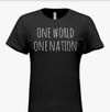 ONE WORLD ONE NATION Fitted T~Shirt