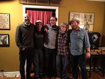posing with our friends Dave and Sandi after a wonderful house concert at The Shoe Tree Listening Room in Springfield, MO.  We love house concerts!
