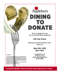 Silk City Pearls in Partnership with Alpha Kappa Alpha Sorority, Incorporated® Pi Xi Omega Chapter presents Dining To Donate at Applebee’s!