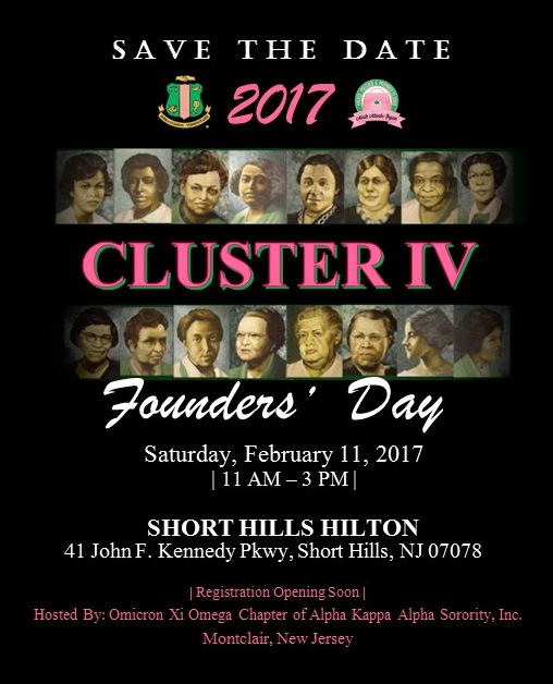 2017 Cluster IV Founders Day Short Hills Hilton Feb 11 2017