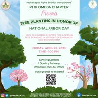 Pi Xi Omega Chapter of Alpha Kappa Alpha Sorority, Inc. Tree Planting in honor of National Arbor Day