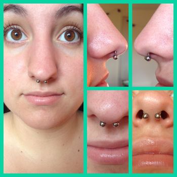 Septum Piercing w/ Internally Threaded Circular Barbell by ANATOMETAL©
