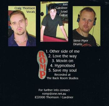 EP 1 Cover Art Circa 2000 Insert. Piper always had the right head for the shot
