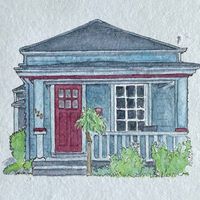 Ink & Watercolor House Portrait Commissions