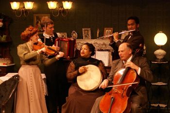 The onstage "pit" from Quotidian Theater's production of James Joyce's The Dead.
