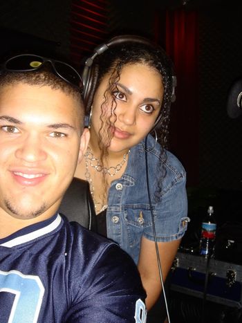 Young Aithen and Candida in The Jokerr's Lair Studios 2006

