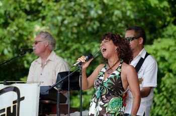 Givin' it all at Rocky Point Park.
