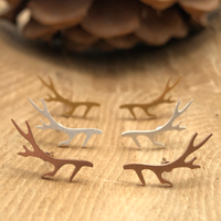 Dainty Antler Studs