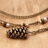 Large Bronze Pinecone w/ Freshwater Pearls