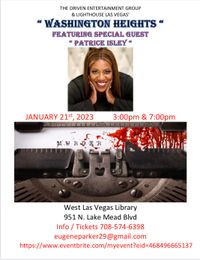 Patrice Isley sings in stage play "Washington Heights"