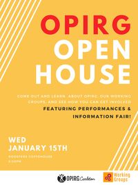 OPIRG Working Group Open House