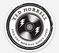 Monday Night Card Round Vinyl Sticker (3")