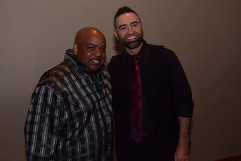 with Gerald Albright, July 7th, 2017, post-show (after opening! for him). Photo by Howard Grayboff
