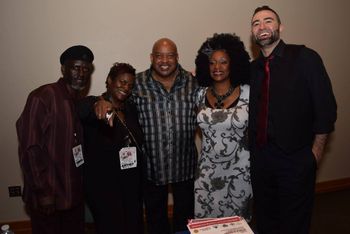 with Kenneth Dallas, Andrea Antoine, Gerald Albright, Regina Belle. Photo by Howard Grayboff
