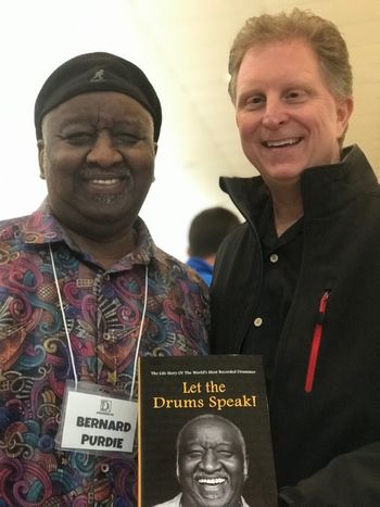 Jim with The world's most recorded drummer: Bernard Purdie
