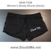 Doubt Me Script women's shorts (black)
