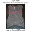 Doubt Me Script women's muscle tank top (grey)