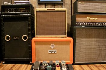 the Fender Bassman (middle up top) was what I played through on the debut Train album and used for all the early Train club shows
