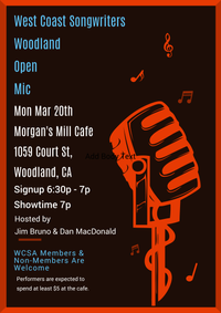 WCSA Open Mic Hosted by Jim Bruno