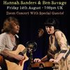 Joint Zoom Concert -  Hannah Sanders & Ben Savage + Findlay Napier & Gillian Frame - 14th August 2020