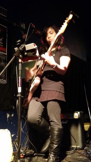 Irene Peña on guitar, Funhouse Seattle, February 2016
